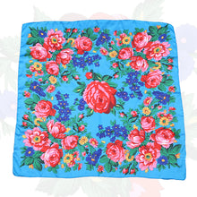 Load image into Gallery viewer, (30x30) Silk Touch Turquoise Kokum Scarf
