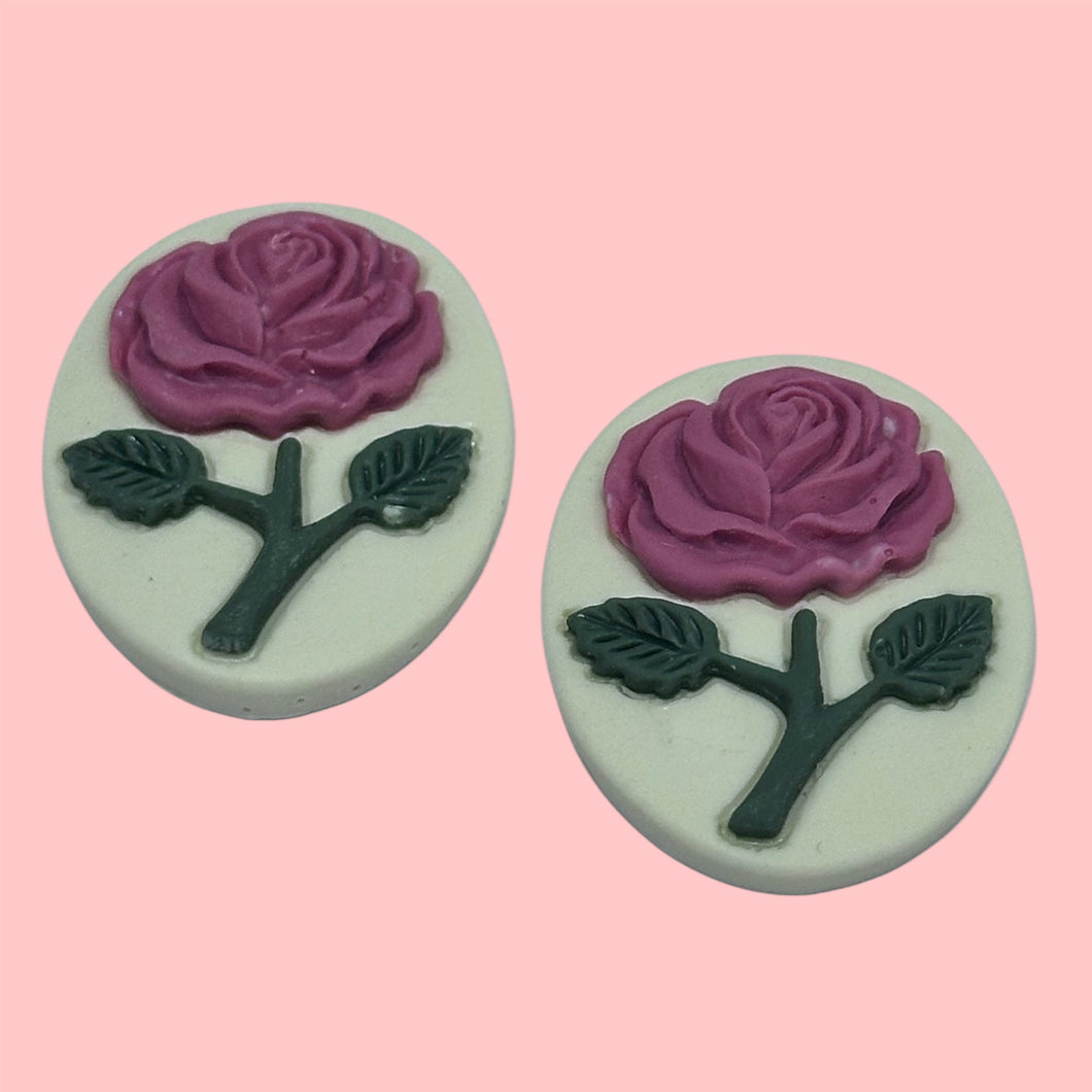 Oval Rose Flatback (1-piece