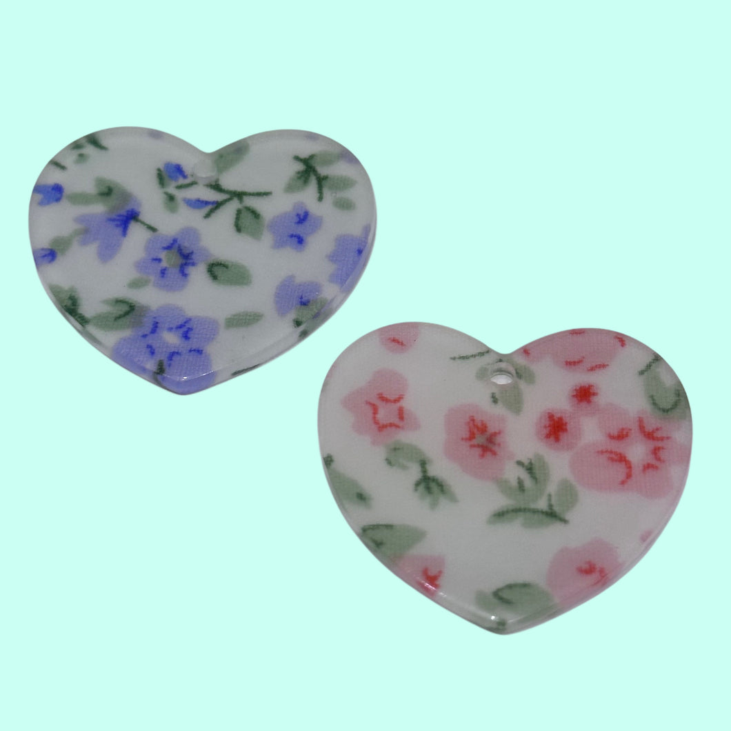 Heart Flatback 32mm-34mm (1-each)