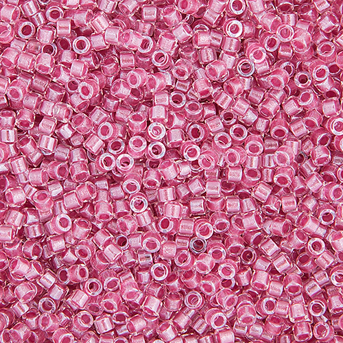 Delica 11/0 Pink Sparkle Crystal Lined