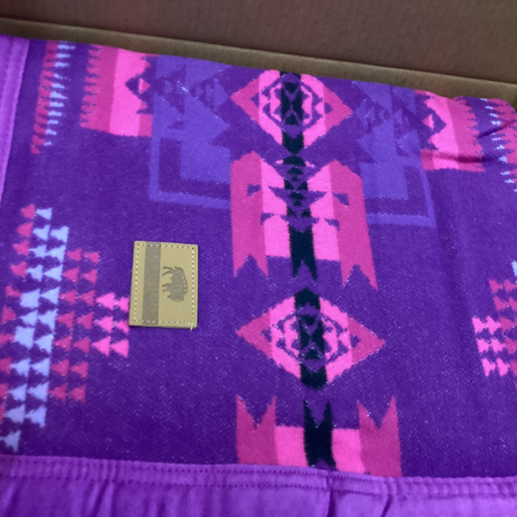 Boy Chief Premium Wool Baby Blanket - Purple