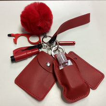 Load image into Gallery viewer, *Red Faux-Leather Safety Key Chain
