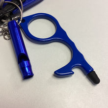 Load image into Gallery viewer, *Blue Faux-Leather Safety Key Chain
