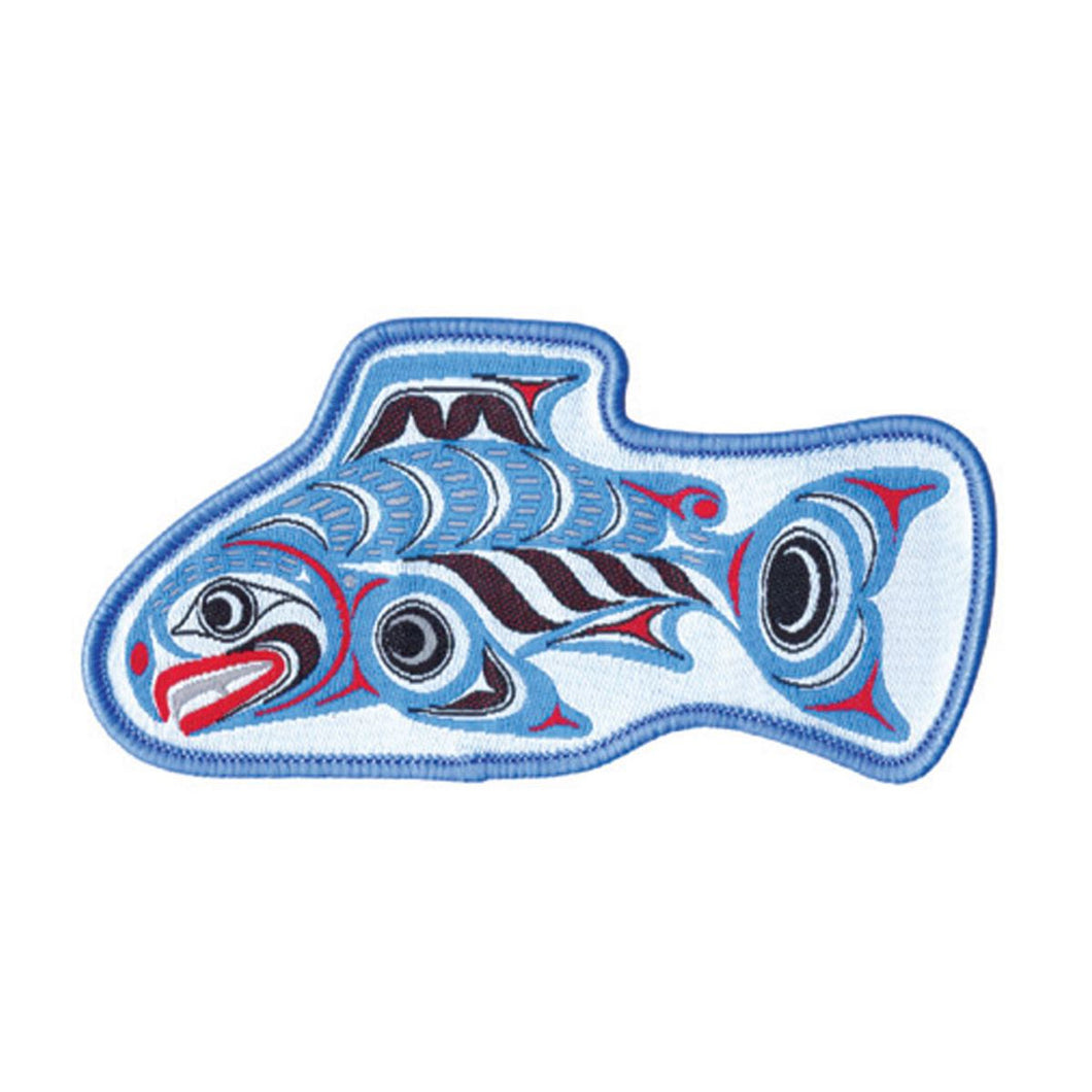 Small Embroidered Patch - Salmon by Joe Wilson-Sxwaset