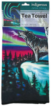 Load image into Gallery viewer, Tea Towel (microfiber) - Sky Dance - Wolf Song by Amy Keller
