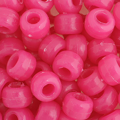 9mm Crow/Pony Bead: Opaque Light Cerise Mini Bag