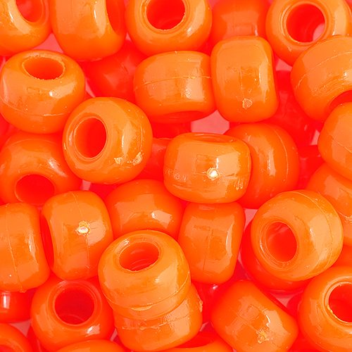 *9mm Crow/Pony Bead: Opaque Orange Mini Bag