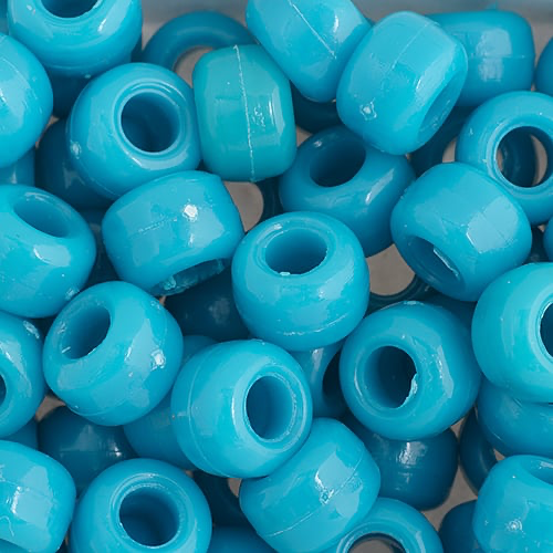 *9mm Crow/Pony Bead: Opaque Turquoise Mini Bag