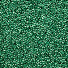 Load image into Gallery viewer, (Vial Czech Size 11) Metallic Green Dyed Crystal
