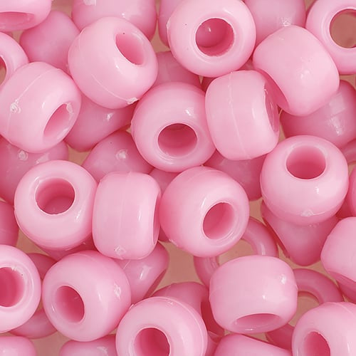 *9mm Crow/Pony Bead: Opaque Pink Mini Bag