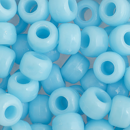 *9mm Crow/Pony Bead: Opaque Light Blue Mini Bag