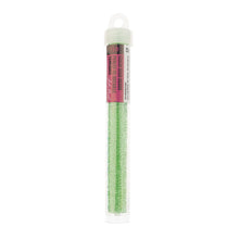 Load image into Gallery viewer, (Vial Czech Size 11) Green Solgel Dyed Crystal
