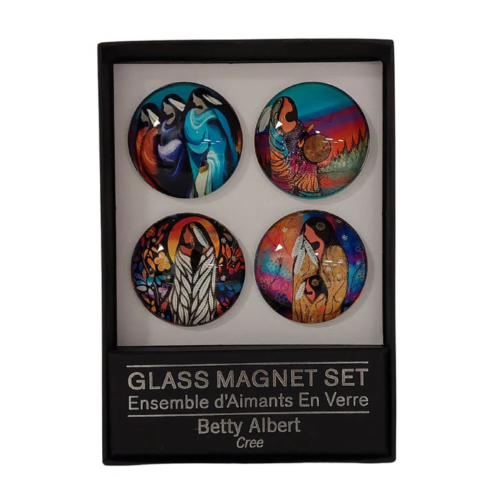 Glass Magnet Set- Betty Albert- Cree