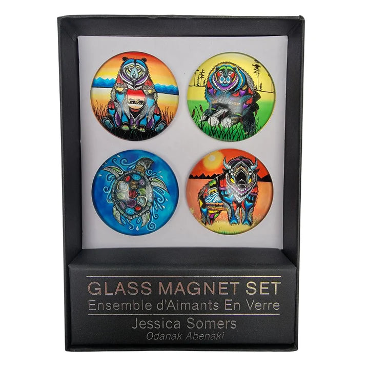 Glass Magnet Set- Jessica Somers- Odanak Abenaki