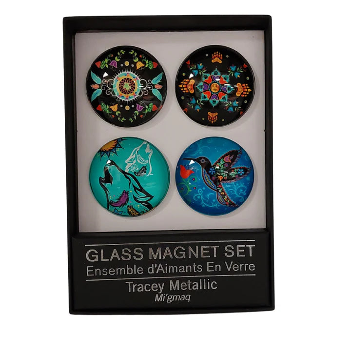 Glass Magnet Set- Tracey Metallic -Mi’gmaq