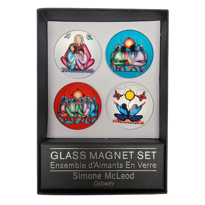 Glass Magnet Set- Simone McLeod -Ojibway