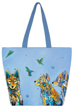 Load image into Gallery viewer, First Encounters Tote Bag by artist Micqaela Jones
