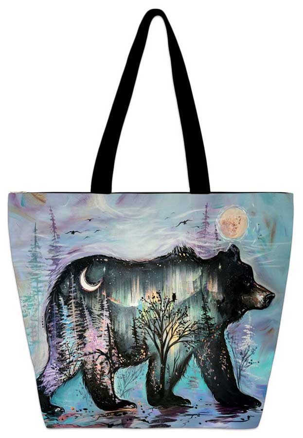 Midnight Bear Tote Bag by artist Carla Joseph