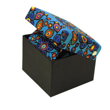 Load image into Gallery viewer, Norval Morrisseau Flowers and Birds Artist Design Silk Tie
