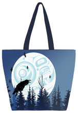 Load image into Gallery viewer, Raven Moon Tote Bag by artist Mark Preston
