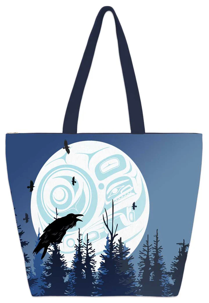 Raven Moon Tote Bag by artist Mark Preston