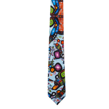 Load image into Gallery viewer, John Rombough Bear Artist Design Silk Tie

