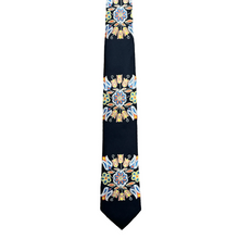 Load image into Gallery viewer, Deb Malcolm Silver Threads Artist Design Silk Tie
