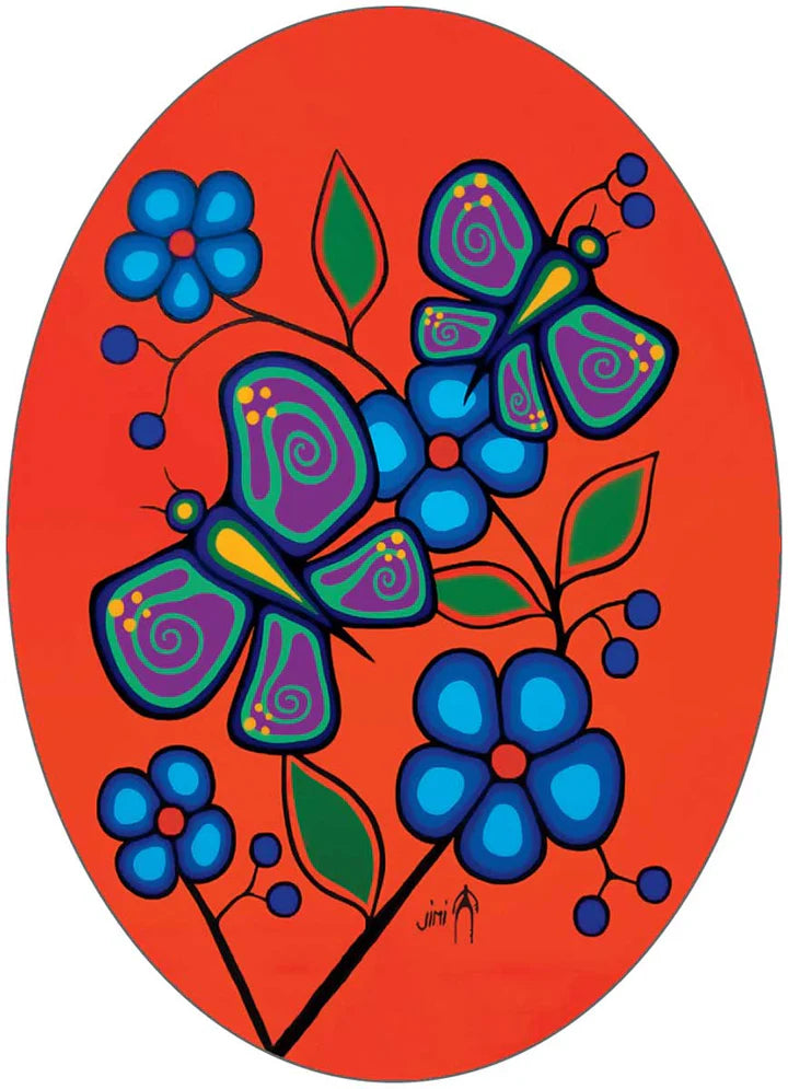 Sticker- Butterflies and Flowers by Jim Oskineegish