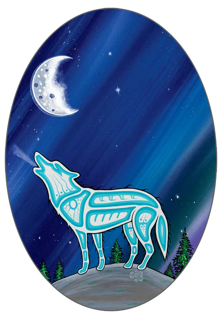 Sticker- White Wold by Red George - Ojibway