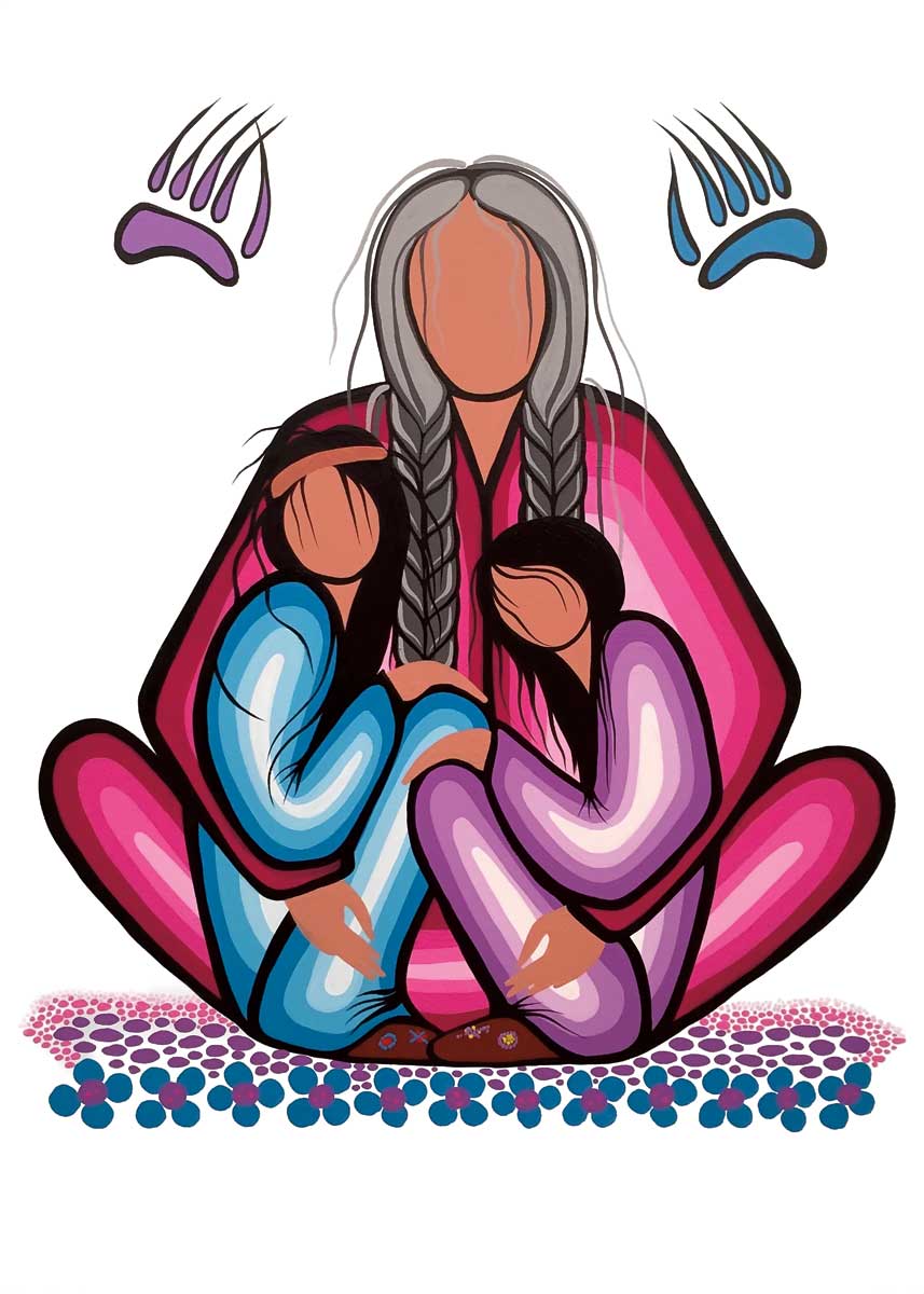 Sticker- Family Strength by Simone McLeod - Ojibway/ Cree