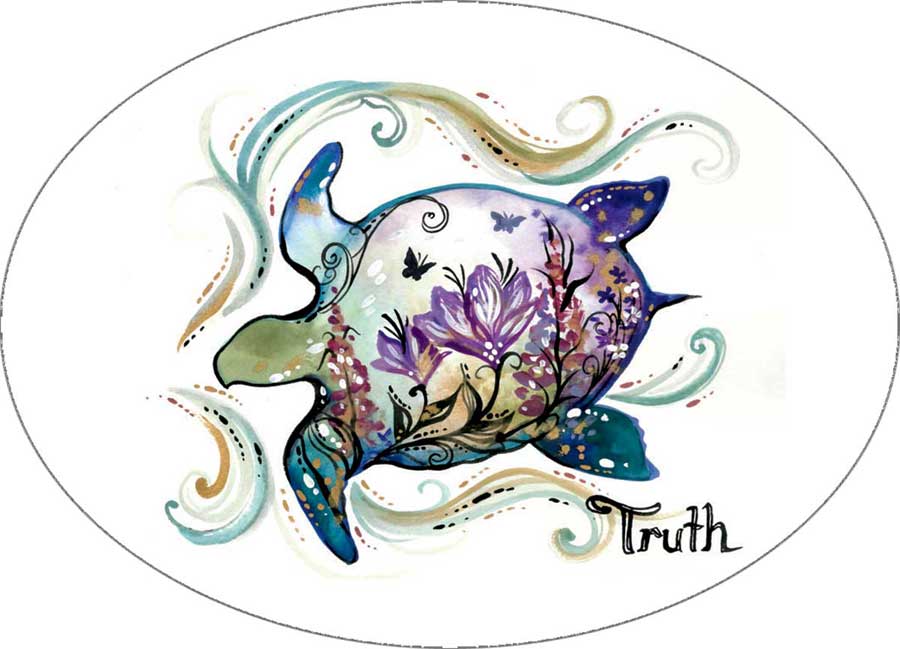 Sticker- Truth by Carla Joseph- Métis/Cree