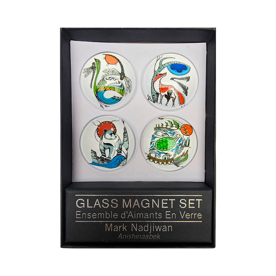 Glass Magnet Set- Mark Nadjiwan- Anishinaábek