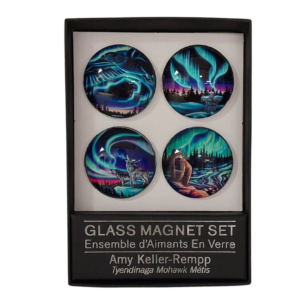 Glass Magnet Set- Amy Keller-Rempp- Mohawk