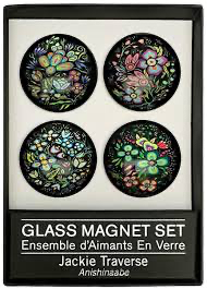 Glass Magnet Set- Jackie Traverse- Anishinaabe