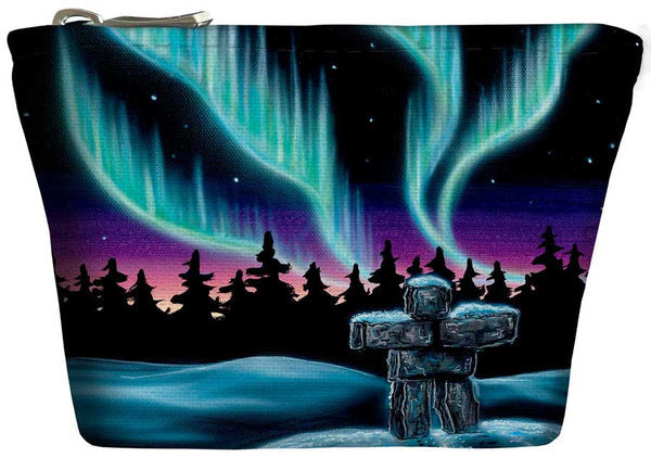 Coin Purse- Sky Dance Inukshuk by Amy Keller-Rempp