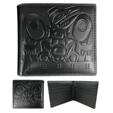 Load image into Gallery viewer, Leather Embossed Wallet - Raven Box
