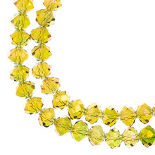 Load image into Gallery viewer, Rondelle 6x8mm Transparent Light Amber w/ Purple Luster
