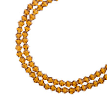 Load image into Gallery viewer, Bicone 2 Strand 7"- 4mm Transparent Amber
