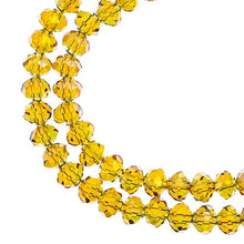 Load image into Gallery viewer, Rondelle 4x6mm Transparent Light Amber with Purple Luster
