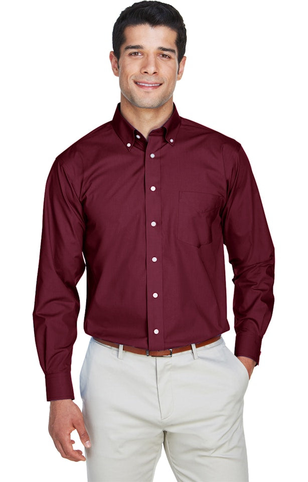 Solid Broadcloth - Burgundy Dress Shirt