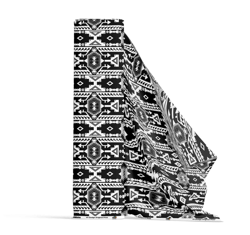 Chiefs Mountain Black and White Fabric