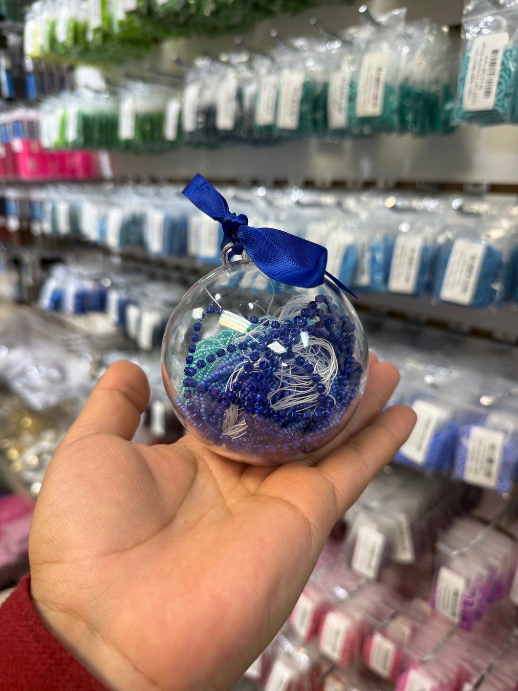 Plastic Ornament Bead Bundle - Frozen Skies