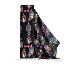 Women's Traditional Dancers Black Large Fabric