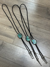 Load image into Gallery viewer, Bolo Tie - Abalone with Black Ties
