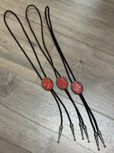 Load image into Gallery viewer, Bolo Tie - Red Salmon Skin

