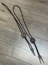 Load image into Gallery viewer, Bolo Tie - Brown Salmon Skin
