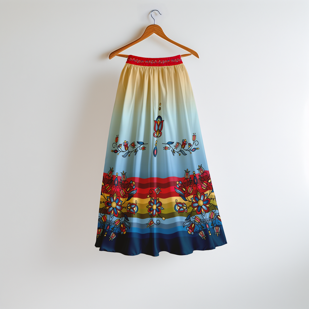 (49 Design) Frozen Petal Cascade Skirt