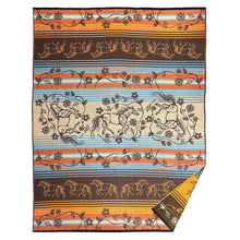 Load image into Gallery viewer, Woven Blanket - Horse (Bebezhigooganzhii) by Storm Angeconeb
