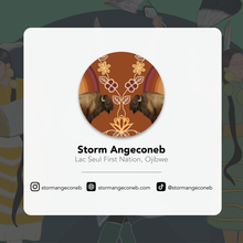 Load image into Gallery viewer, Woven Blanket - Horse (Bebezhigooganzhii) by Storm Angeconeb
