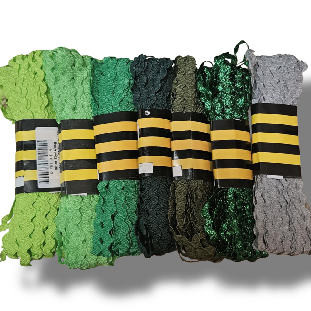 Green Ric Rac Bundle (7-pack)